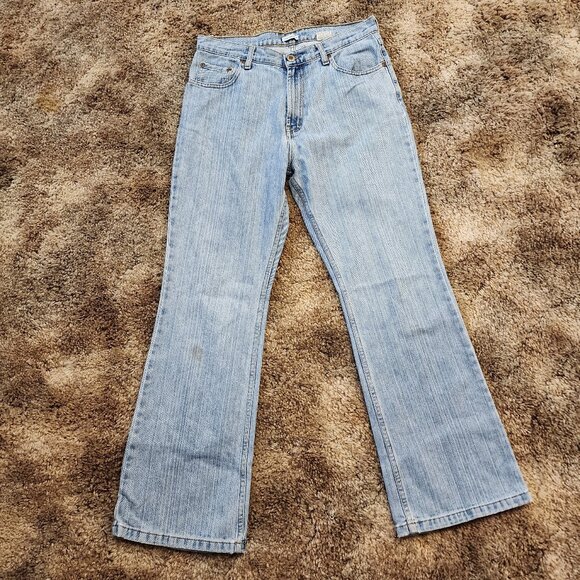 #332 North Crest Women's 6P Flare Light Wash Denim Jeans Outings Casual - Picture 1 of 8